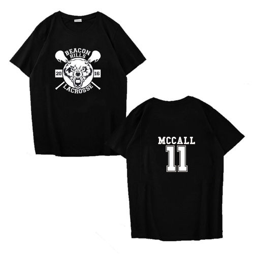 跨境短袖Beacon hills夏季圆领宽松大码外贸T恤时尚休闲打底衫男