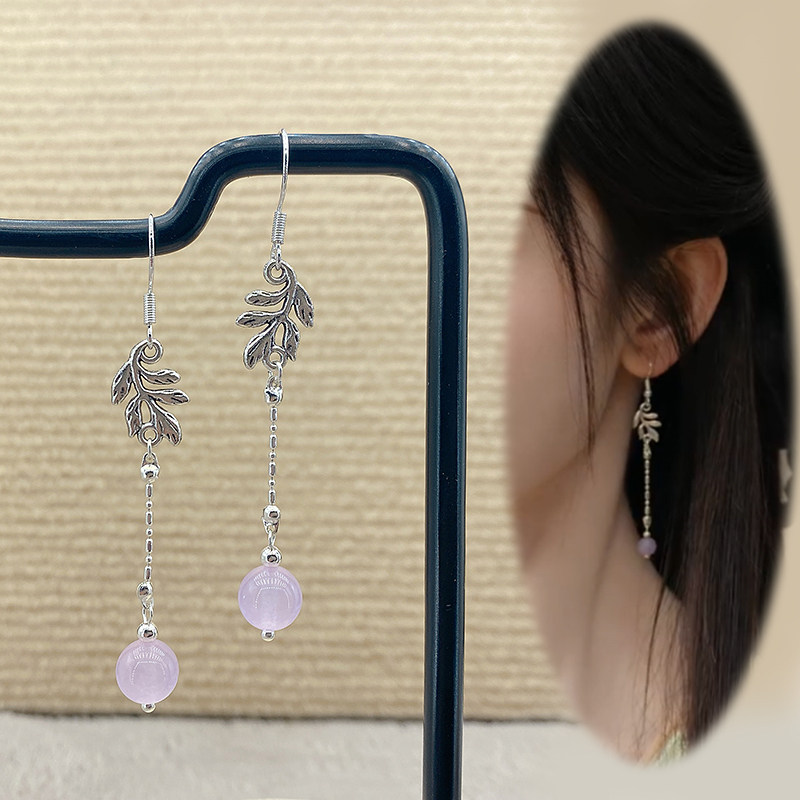 中国风古装汉服耳饰s925银耳钩鞠婧祎同款耳环姜黎非古风耳坠耳夹