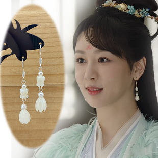 s925银耳钩小夭耳饰长相思2同款耳环杨紫古风古装汉服配饰耳夹女