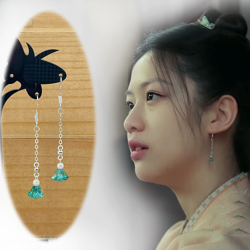 中国风古装耳饰银耳钩冷桂儿耳环