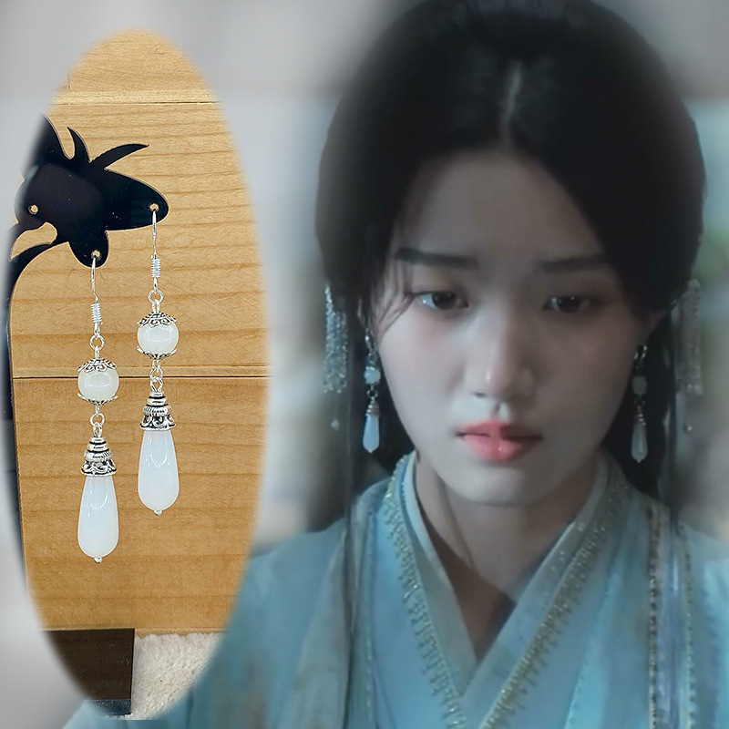 古风汉服耳坠银耳钩上官浅耳环