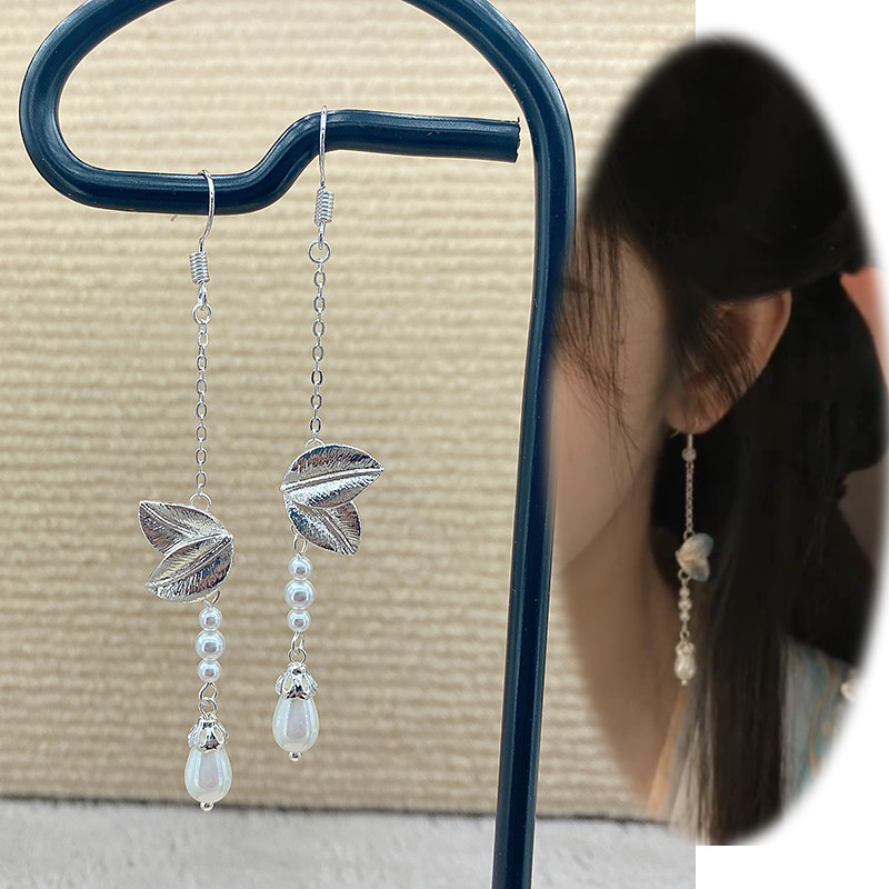 国风汉服耳饰s925银耳钩古风姜黎非同款耳环鞠婧祎古装配饰耳夹女