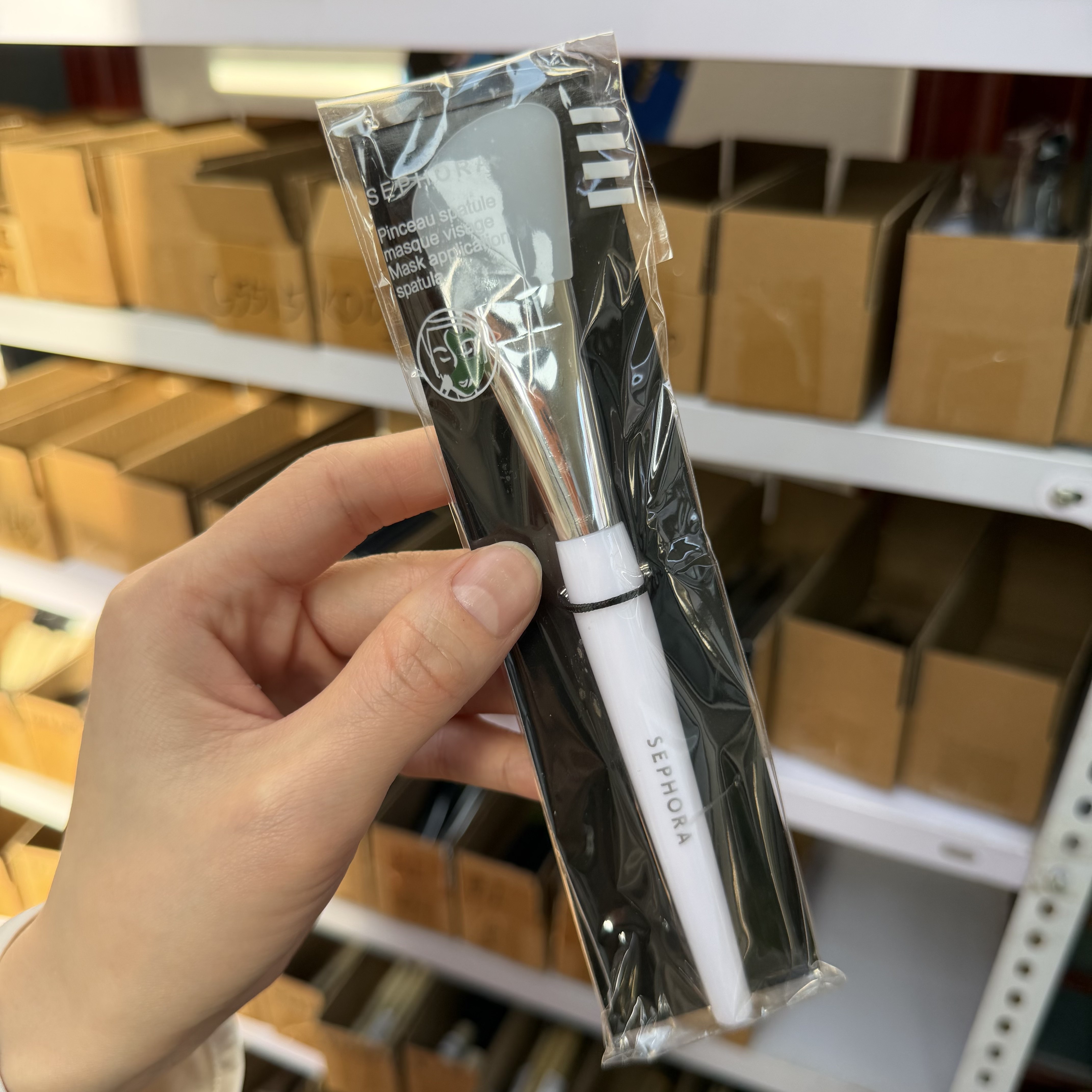Sephora/丝芙兰面膜刷均匀涂抹扁头硅胶化妆刷方便清洗林允推荐