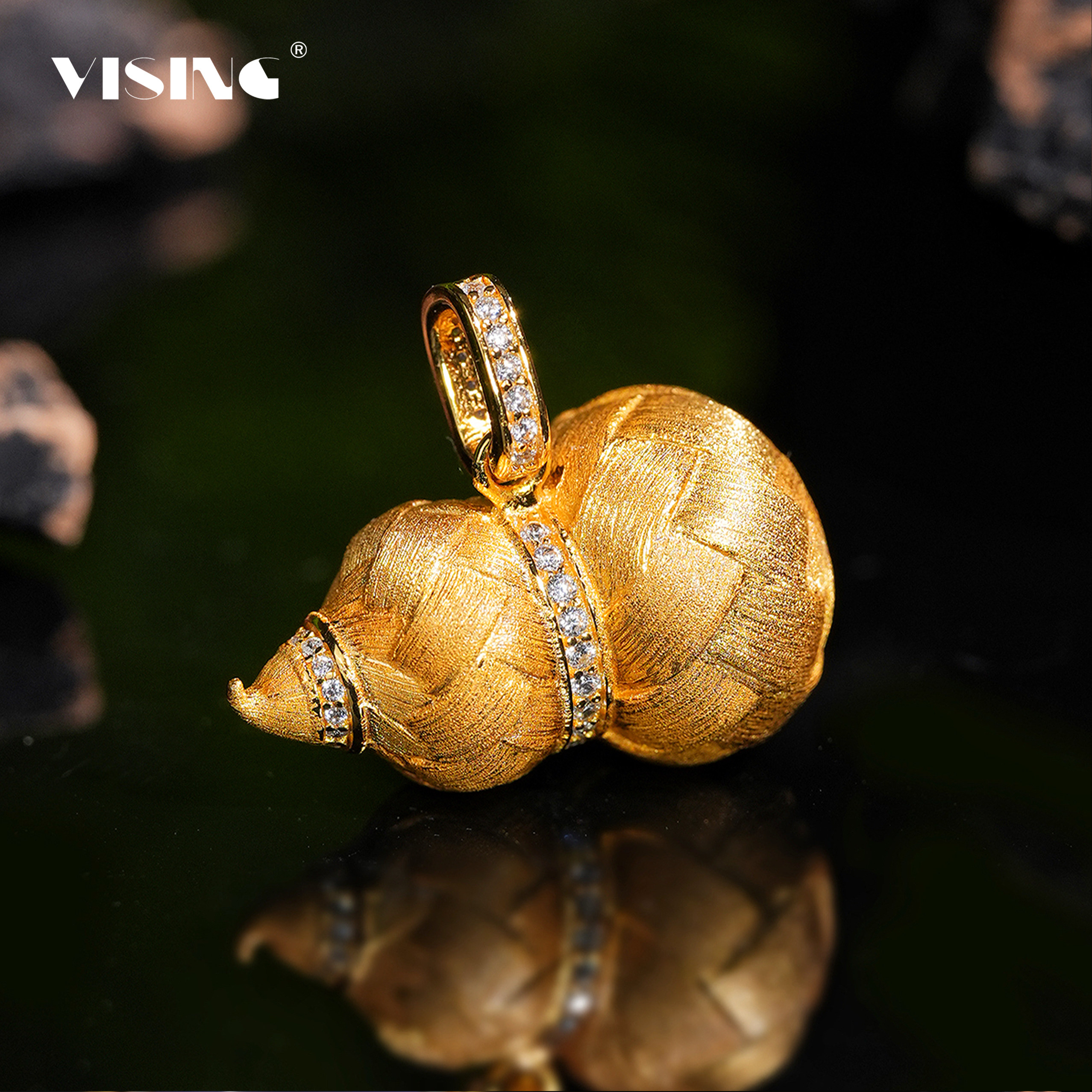 VISING珠宝【织金福禄】手工编织勾丝黄金色葫芦吊坠项链S925,饰品/流行首饰/时尚饰品新,项坠/吊坠,淘宝优惠券,粉丝福利购,淘宝优惠卷