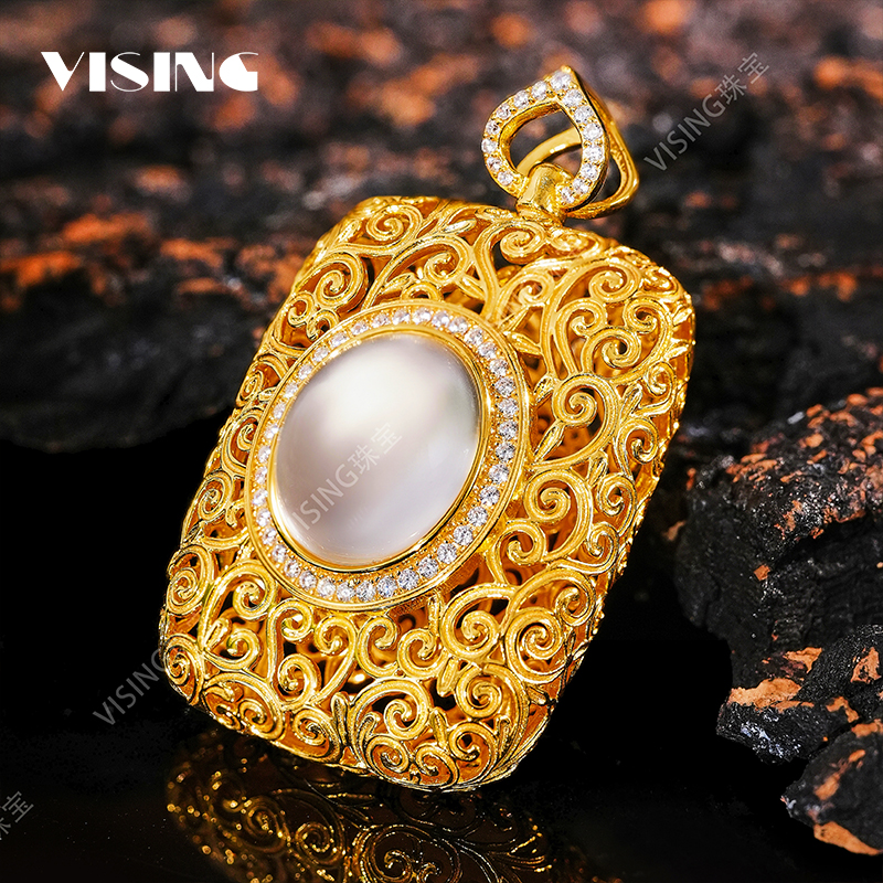 VISING珠宝天然石英质玉吊坠