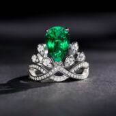 VISING AGL国际证书 培育祖母绿宝石戒指为爱加冕2.75克拉左右