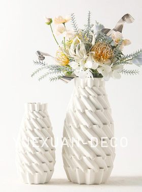 粤萱简约现代轻奢陶瓷花器摆件售楼处样板间酒店展厅民宿家庭软装