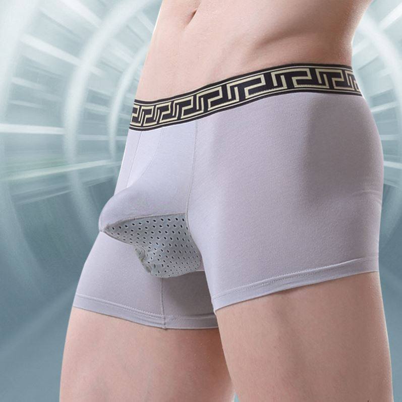 莫代尔枪弹分离式男士内裤JJ显大大象鼻透气性感情趣男生平角内裤,女士内衣/男士内衣/家居服,男平角内裤,淘宝优惠券,粉丝福利购,淘宝优惠卷