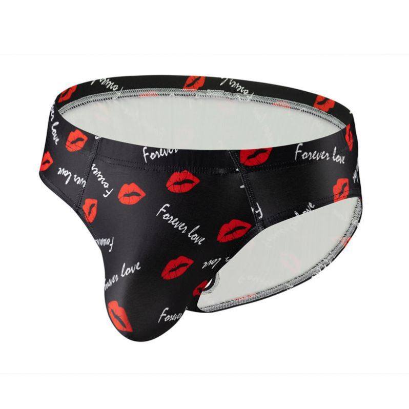 红嘴唇印花比基尼内依酷男士三角性感低腰印花性感青年三角内裤,女士内衣/男士内衣/家居服,男三角内裤,淘宝优惠券,粉丝福利购,淘宝优惠卷