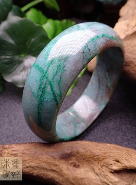 舒俱来蛋白石东陵玉绿色手镯包邮