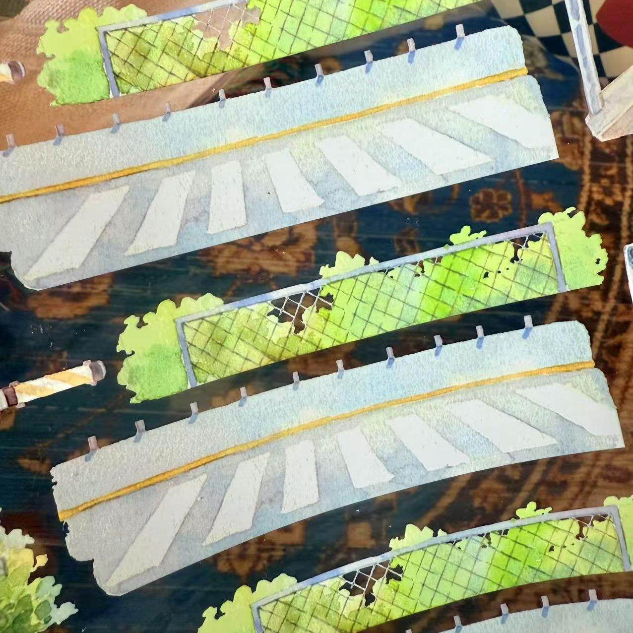 凡途和纸pet台产大年造景咸鱼酱工作室手账拼贴胶带