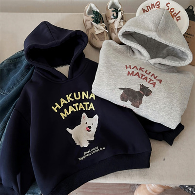 儿童羊羔绒卫衣韩版男冬季