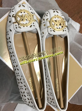 美国Michael Kors MK真皮方跟镂空柳丁女单鞋40S7THMP1L原盒现货