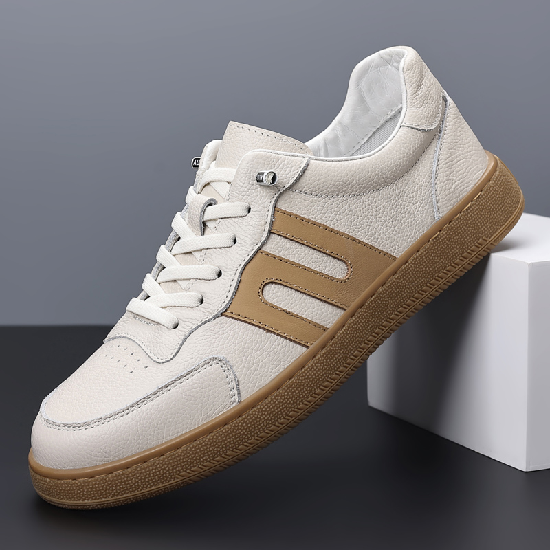 头层牛皮男鞋新款男士运动休闲鞋