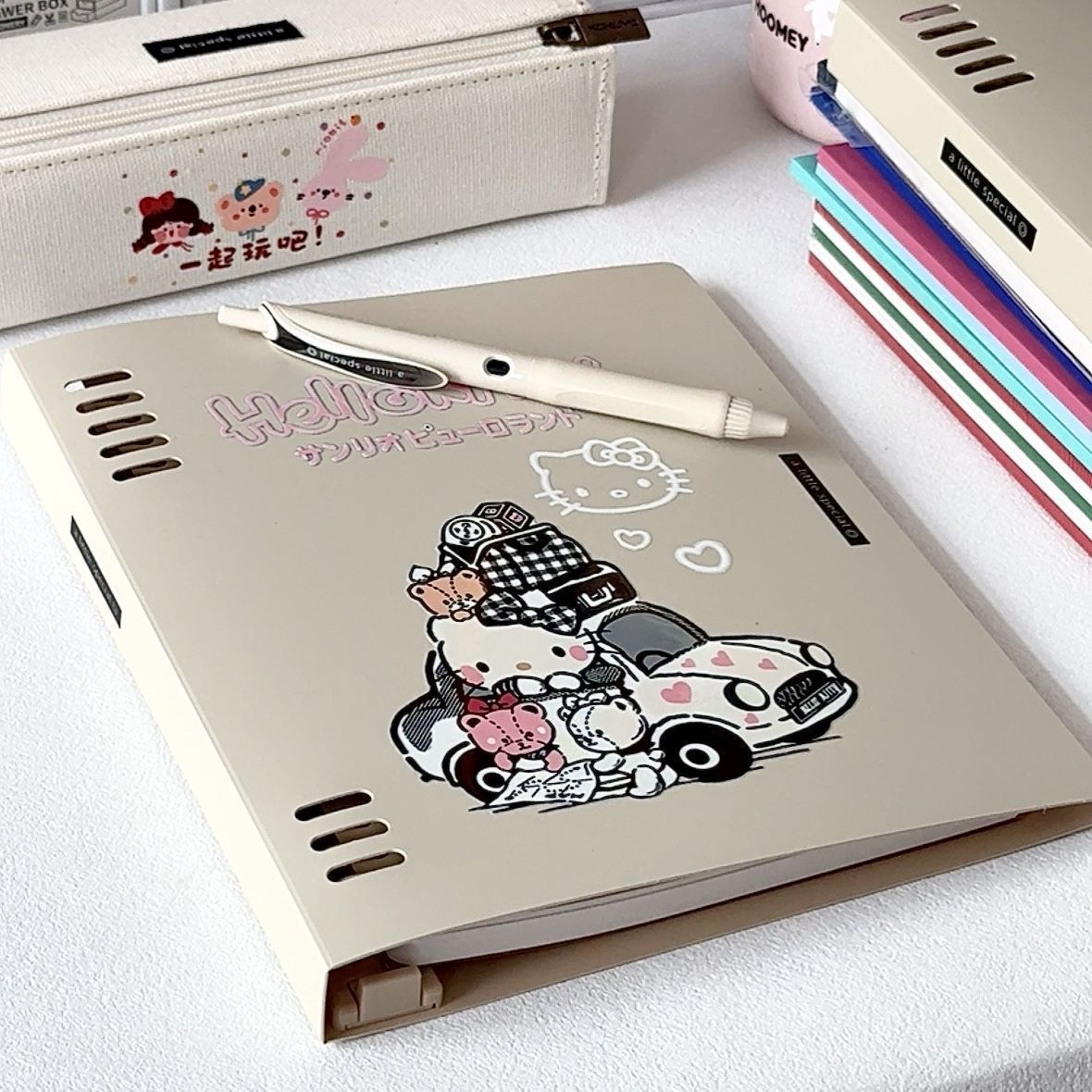 国誉活页本笔记本可爱猫咪记事本