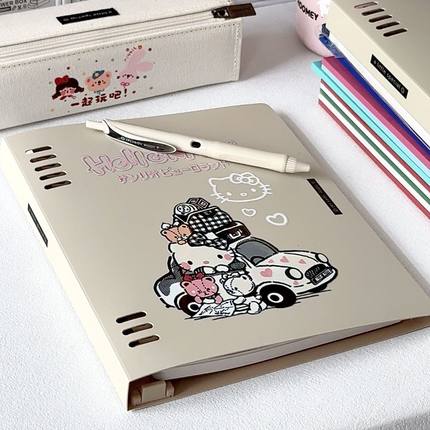 Kokuyo国誉一米新纯活页本外壳可拆卸笔记本b5可爱猫咪少女记事本
