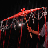 凤吟婷原创 cos流苏接亲油纸伞古风传统纯手工伞红色结婚红伞婚庆