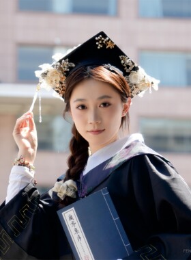 怀瑾冠 又是一年毕业季簪花学士帽材料包手工diy毕业帽仿真花学生