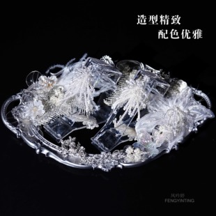 梦栖心间法式复古镜面婚鞋展示托盘创意拍照收纳盘结婚礼物送新娘