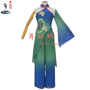 新款古典舞演出服女飘逸江南伞舞羽化灵蛇表演服秧歌咏荷舞蹈服装