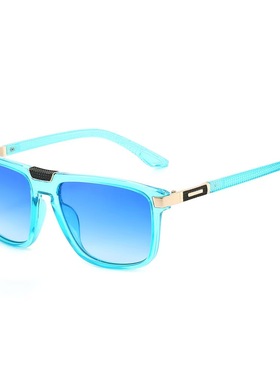 2025新款休闲嘻哈ins蓝色太阳镜