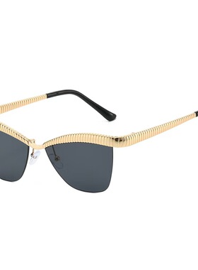 半框时尚猫眼太阳眼镜女欧美