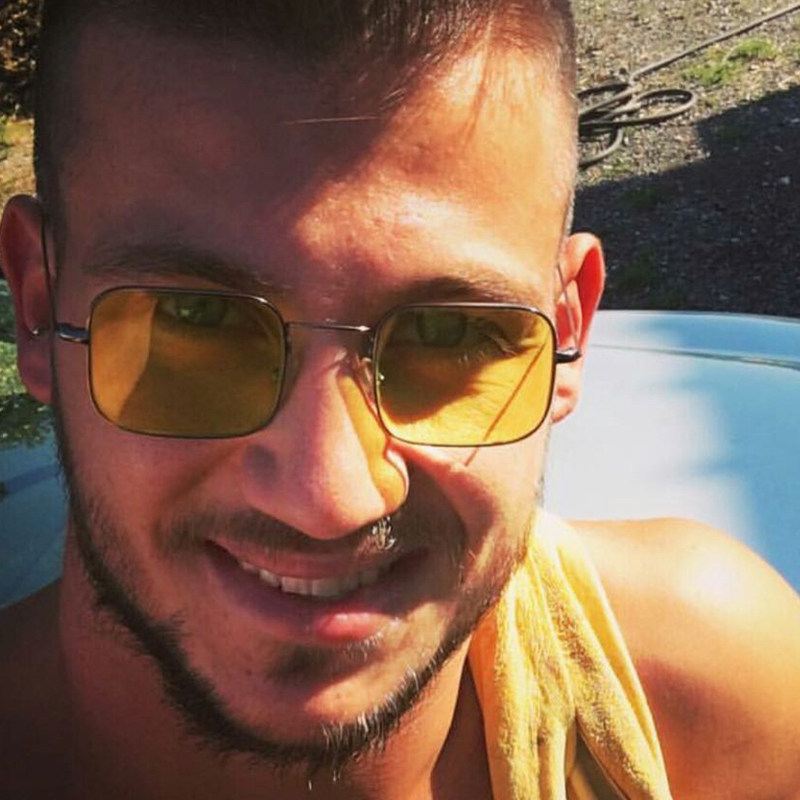 小方框太阳眼镜男女平光镜明星网红同款墨镜透明黄紫红蓝色海洋片