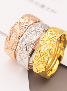 包邮欧美流行18k镶钻18k玫瑰金