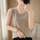 秋冬羊绒吊带背心无袖 女百搭小背心精仿宽松马甲韩 羊毛针织打底衫