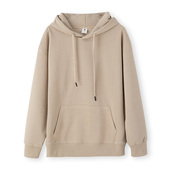 连帽卫衣男女同款 纯色华棉重磅宽松2023秋冬新款 设计感上衣慵懒风