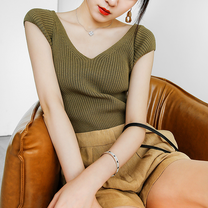 Spring and summer knitting vest Exorcism Self cultivation Show thin Base coat Korean Edition Shoulder bag High elasticity pure cotton V. jacketin the Women's clothing/Boutique , Wool sweater  category - from Buy2taobao.com to provide professional Taobao agent buy service