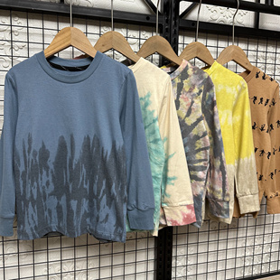 外贸原单童装儿童春秋款长袖T恤纯棉薄款圆领男童t恤中大童打底衫