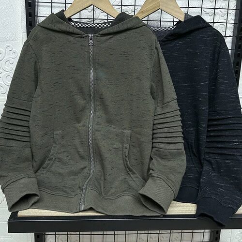 外贸原单童装儿童春秋款外套宽松拉链帽衫男童上衣中大童休闲卫衣