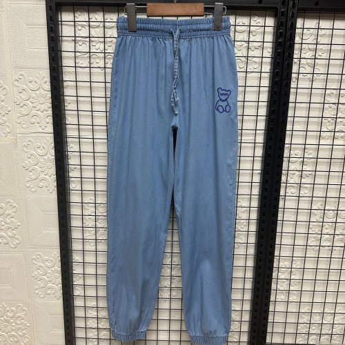 儿童裤子春夏款薄款柔软防牛仔裤中大童长裤160-180防蚊裤男女童