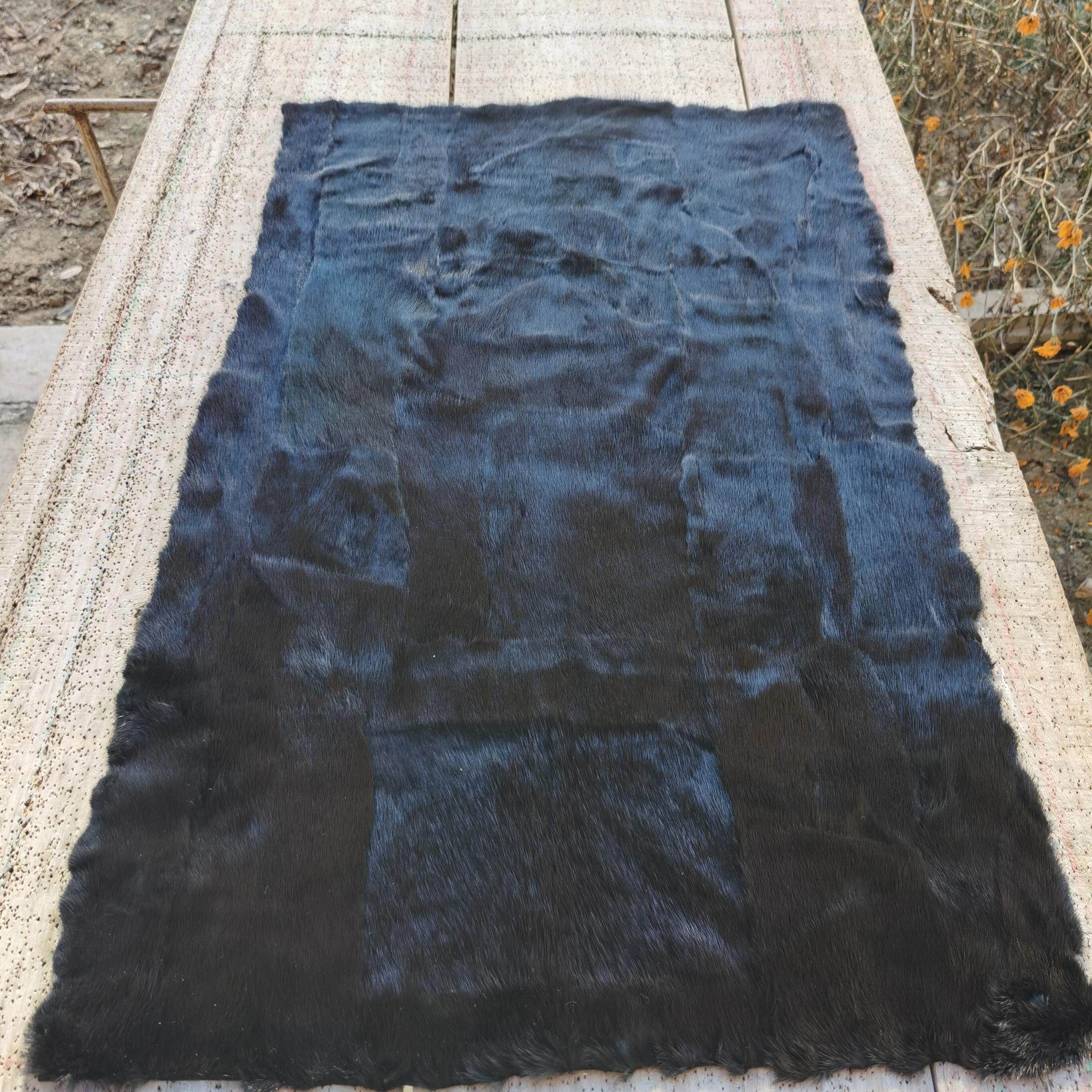 进口大块皮水貂脊背皮毛一体拼接皮草衣服内胆毯子制作原料毛绒厚