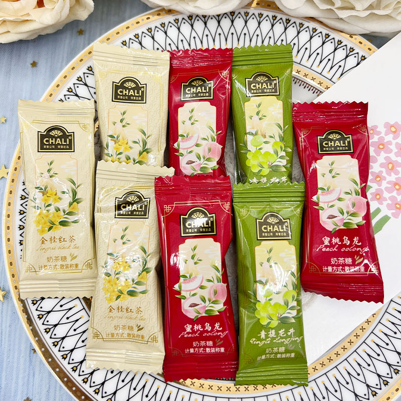 Chali茶里蜜桃乌龙茶糖奶糖青提龙井水果糖结婚喜糖中式茶味零食