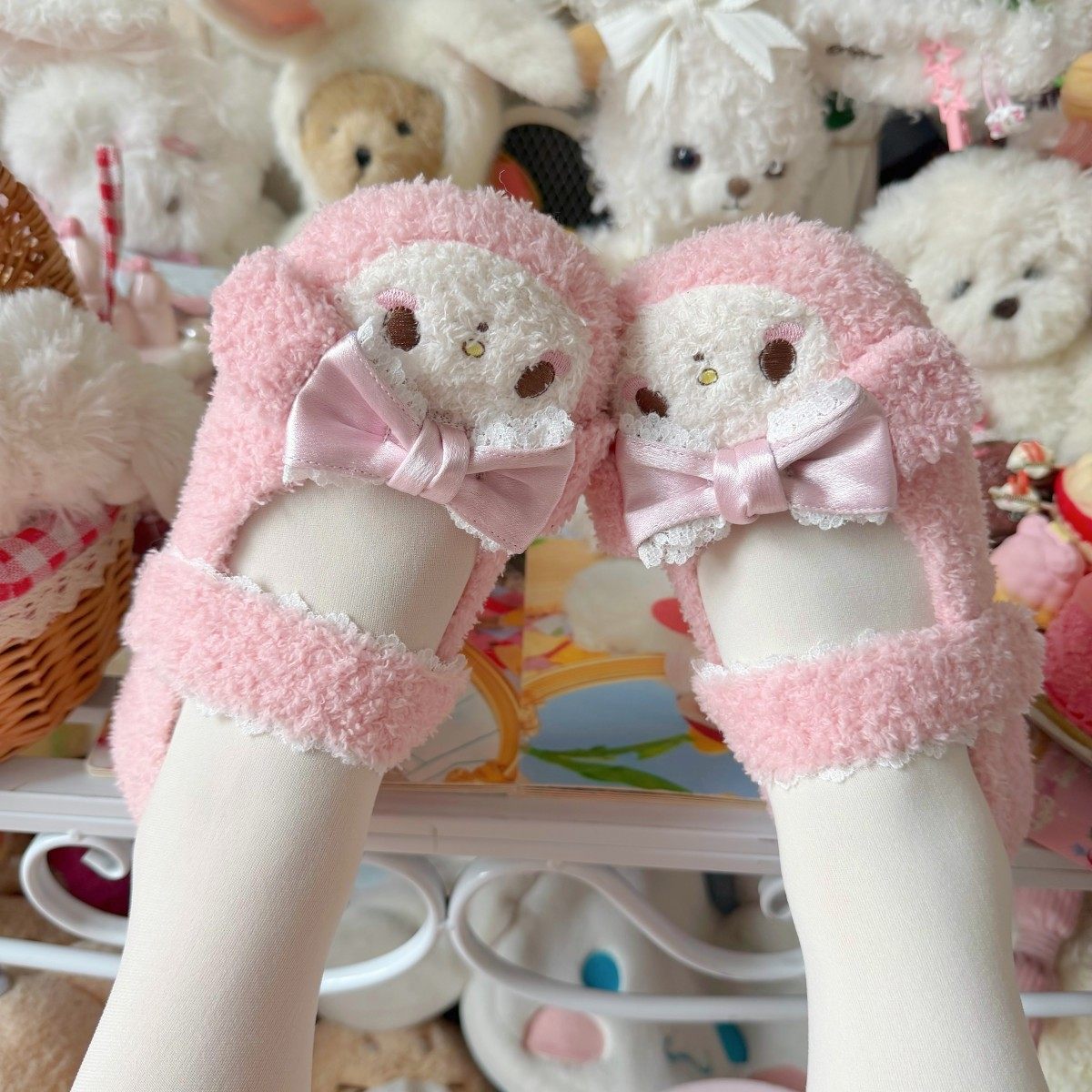 美乐之心冬季新款美乐蒂洛丽塔加绒毛鞋甜美可爱少女高校粉色lo鞋,模玩/动漫/周边/娃圈三坑/桌游,lolita洛丽塔鞋类,淘宝优惠券,粉丝福利购,淘宝优惠卷