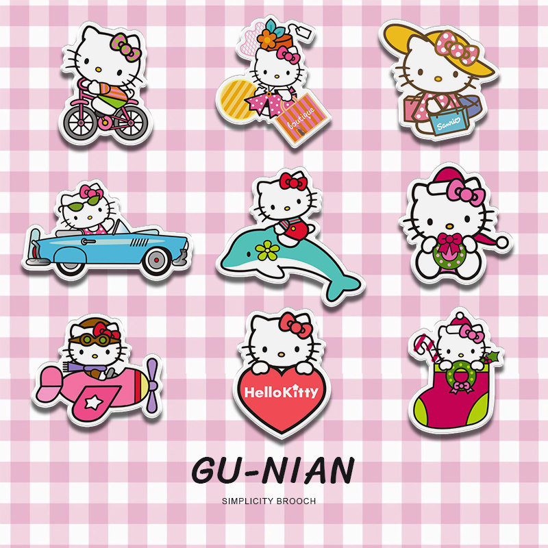 ins可爱创意凯蒂猫hellokitty胸针周边挂件卡通个性三丽鸥别针