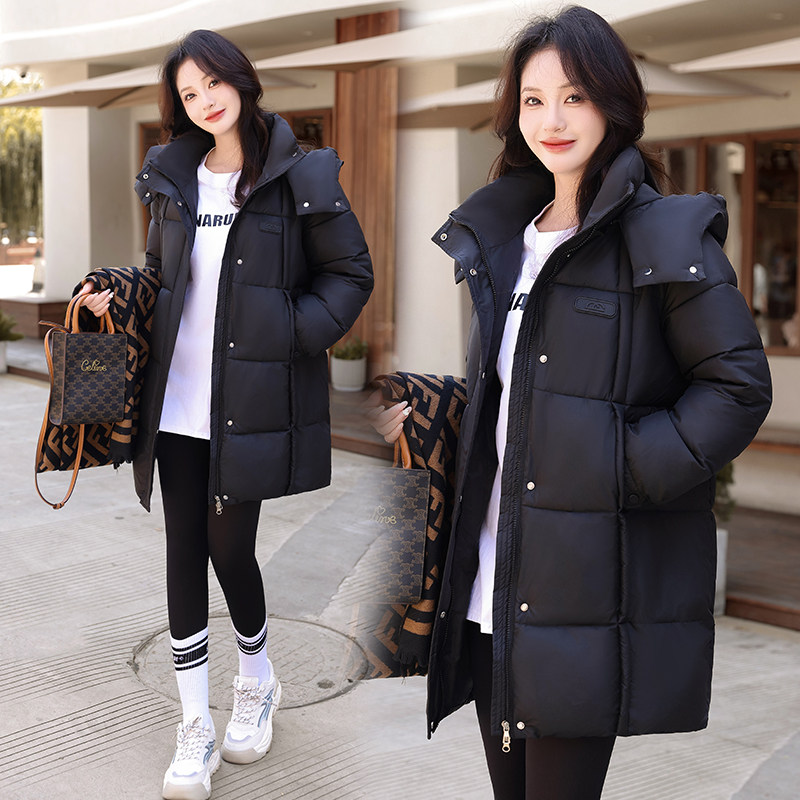 2026新款冬季棉服女中长款过膝加厚保暖棉衣外套