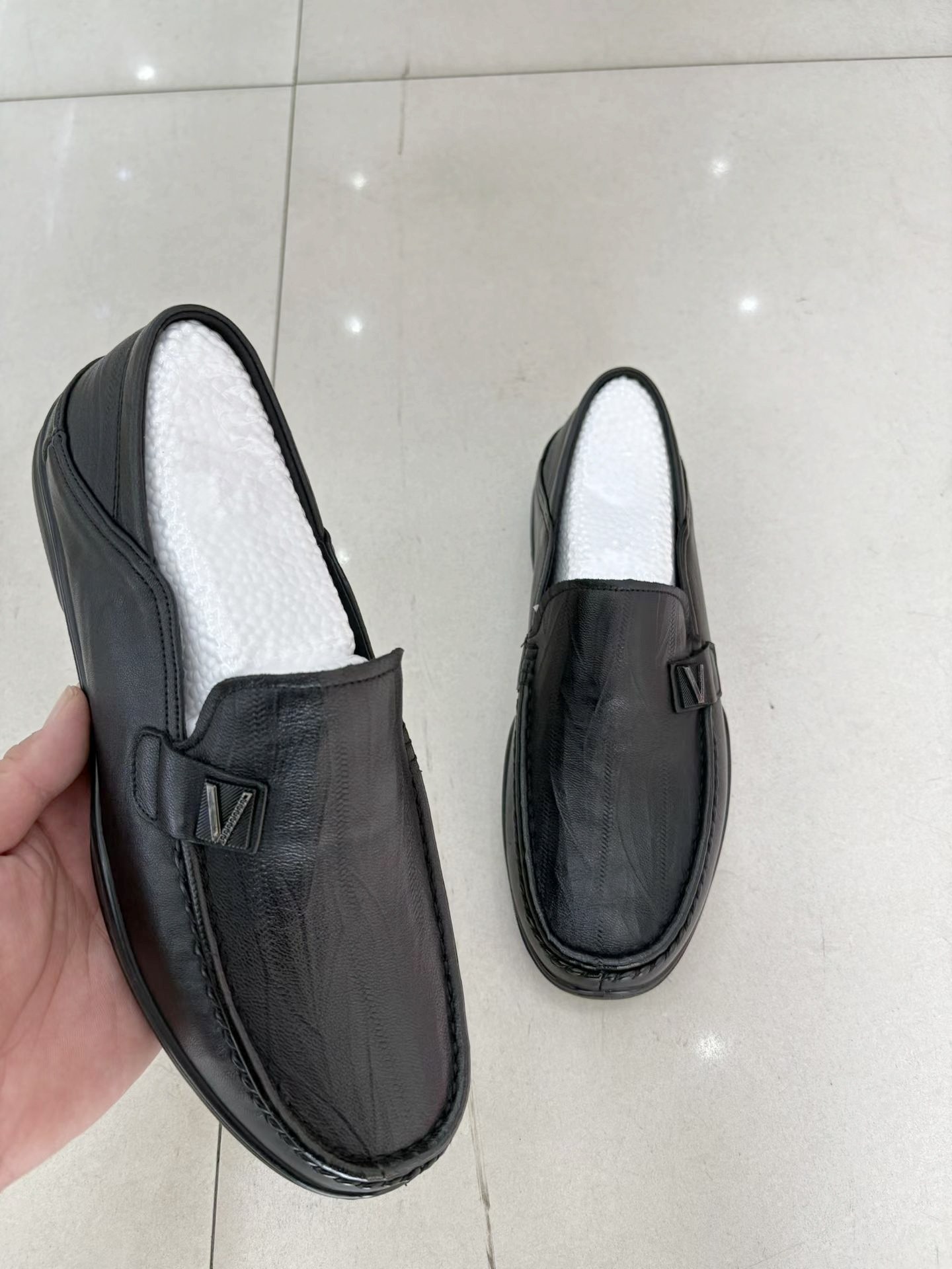 夏发男鞋2025新真皮软底软面豆豆鞋休闲鞋防滑耐磨老公驾车牛皮鞋,流行男鞋,休闲皮鞋,淘宝优惠券,粉丝福利购,淘宝优惠卷