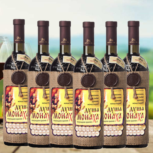 俄罗斯畅销红酒 麻袋片半甜葡萄酒原瓶摩尔多瓦进口整箱750ml*6瓶
