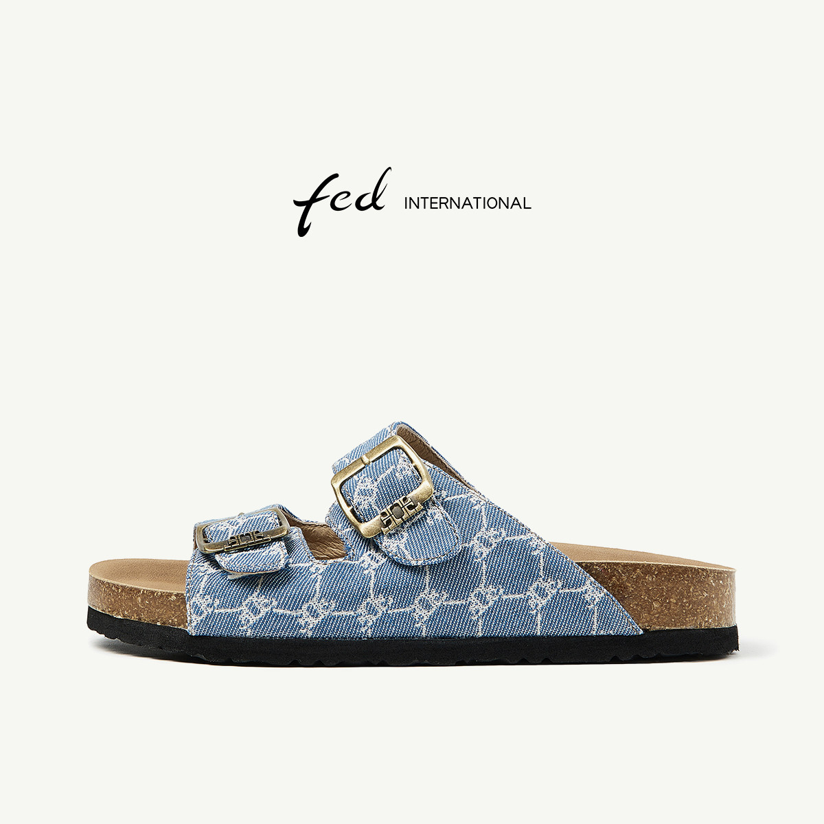 fed时尚沙滩鞋夏季新款女鞋防滑一字拖勃肯凉拖鞋女D0509-ZCA676