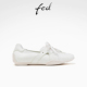 夏季 平底单鞋 新款 fed白色休闲鞋 女鞋 裂纹芭蕾舞鞋 女S0205 YAB250