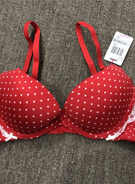 衣恋body pops红色U08/T23可爱爱心少女青春本命年文胸BCBR64CS41