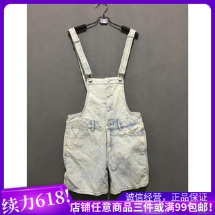 Wrangler/威格 WR1浅色做工精致舒适时尚女士牛仔背带短裤