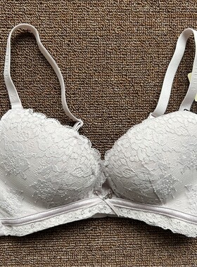 衣恋旗下EBLIN 粉灰两色无钢圈舒适聚拢甜美女性文胸ECBR811N21