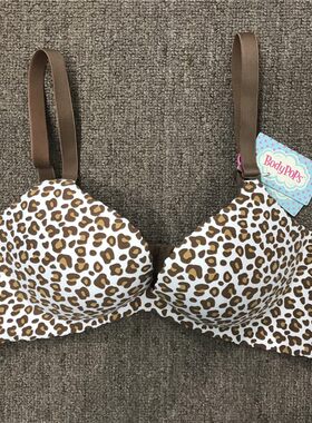 bodypops豹纹野性一片式带钢圈