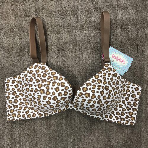 bodypops豹纹野性一片式带钢圈