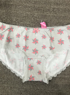 衣恋旗下 body pops 灰色W23轻蕾丝棉质印花少女内裤WP54CCB2