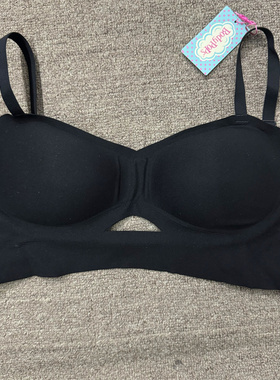 衣恋旗下body pops黑色J16光面一片式无钢圈文胸BCBRA61T71